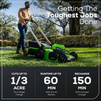 40V 21" Cordless Battery Self-Propelled Lawn Mower: 5.0Ah Battery and Charger, LM2154S