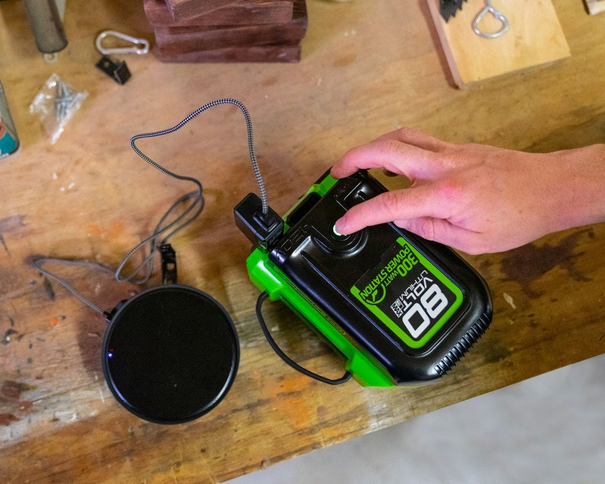 80V Cordless Battery 300 Watt Power Inverter, 2Ah Battery and Charger