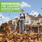 40V 710 CFM Cordless Battery Dual-Port Backpack Blower: (2) 8.0 Ah Battery and Charger