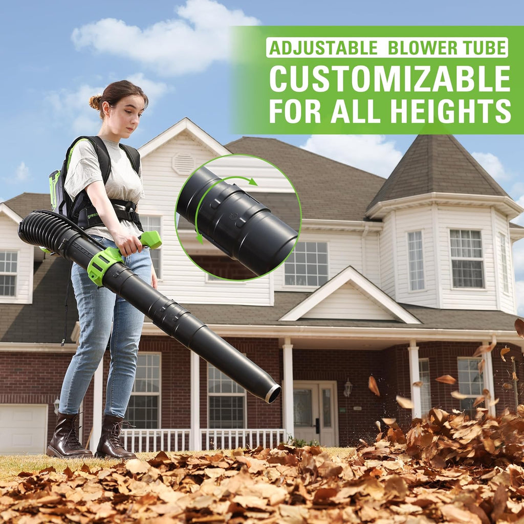 40V 710 CFM Cordless Battery Dual-Port Backpack Blower: (2) 8.0 Ah Battery and Charger