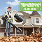 40V 710 CFM Cordless Battery Dual-Port Backpack Blower: (2) 8.0 Ah Battery and Charger
