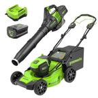 80V 21" Cordless Battery Self-Propelled Mower and Blower: 4.0 Ah Battery and Rapid Charger