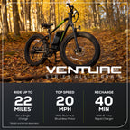 80V VENTURE Series 26" Fat Tire Electric Mountain Bike (Tool Only)
