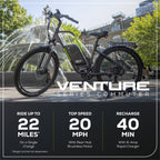 80V VENTURE Series 27.5" Electric Commuter Bike (Tool Only)