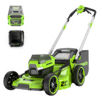 60V 21" Cordless Battery Dual Blade Self-Propelled Mower, (1) 8Ah battery and 6A Charger, LM2146S
