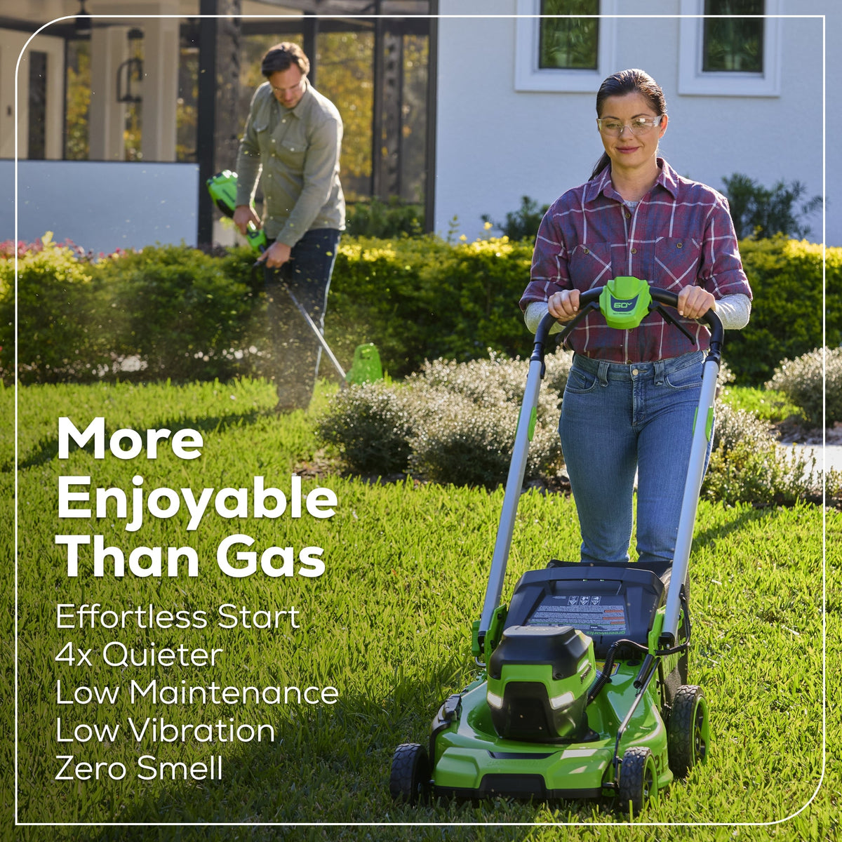 60V 21" Cordless Battery Dual Blade Self-Propelled Mower, (1) 8Ah battery and 6A Charger, LM2146S