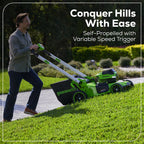 60V 21" Cordless Battery Dual Blade Self-Propelled Mower, (1) 8Ah battery and 6A Charger, LM2146S