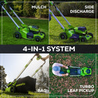 60V 21" Cordless Battery Self-Propelled Mower: (2) 5Ah Battery and 6A Rapid Charger, LM2156S