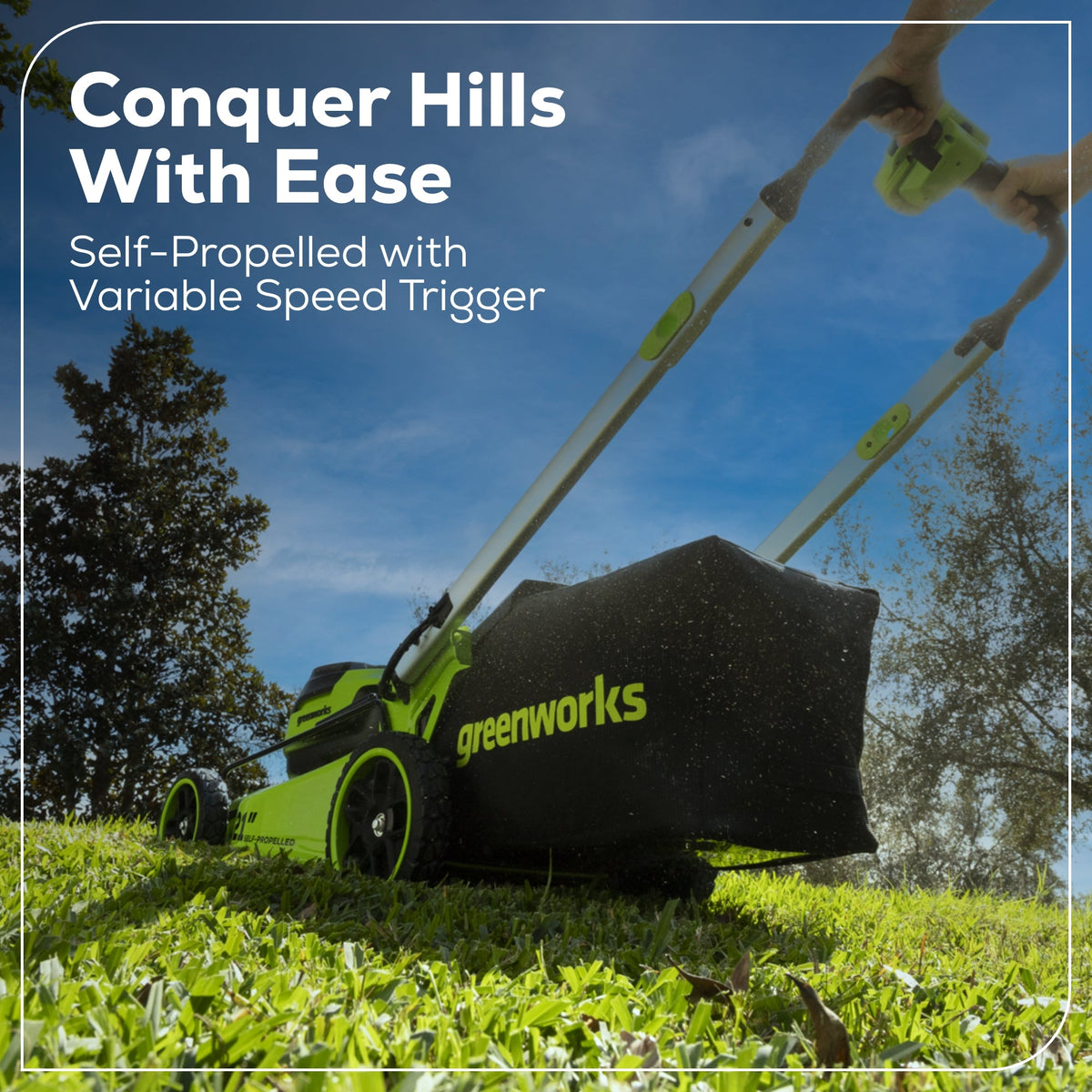 60V 21" Cordless Battery Self-Propelled Mower: (2) 5Ah Battery and 6A Rapid Charger, LM2156S