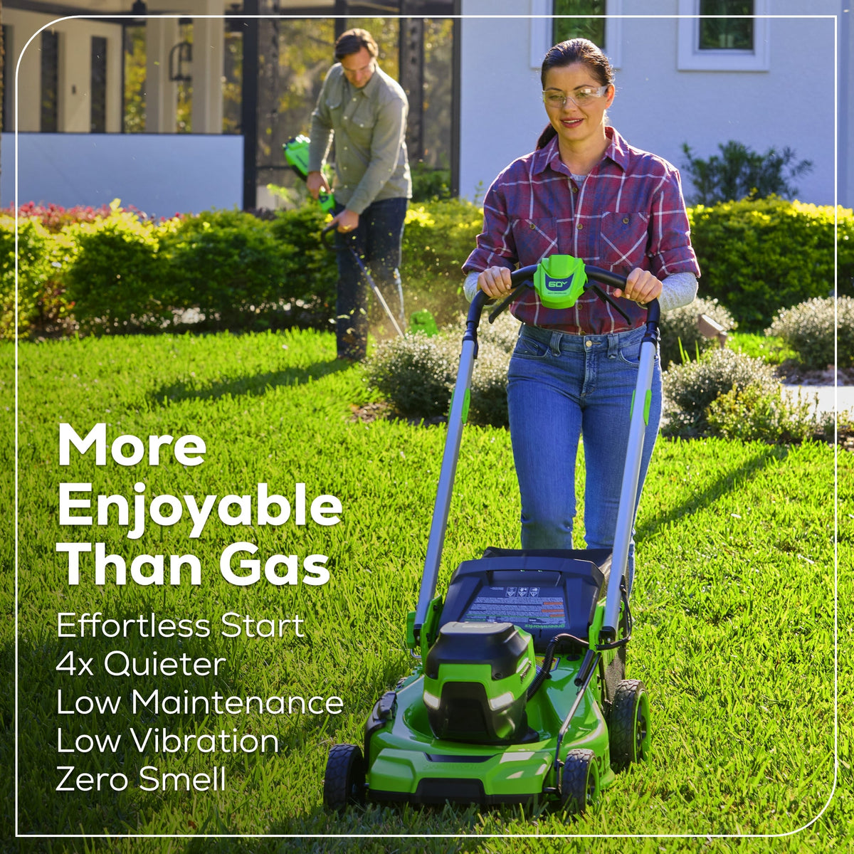 60V 21" Cordless Battery Self-Propelled Mower: (2) 5Ah Battery and 6A Rapid Charger, LM2156S