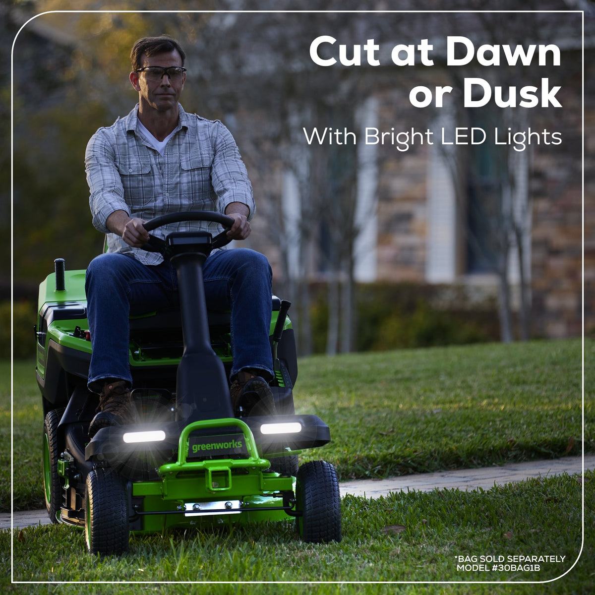 60V 30” CrossoverT Riding Lawn Tractor with (2) 8.0 Ah, (2) 4.0 Ah Batteries & 600-Watt Charger, CRT3061