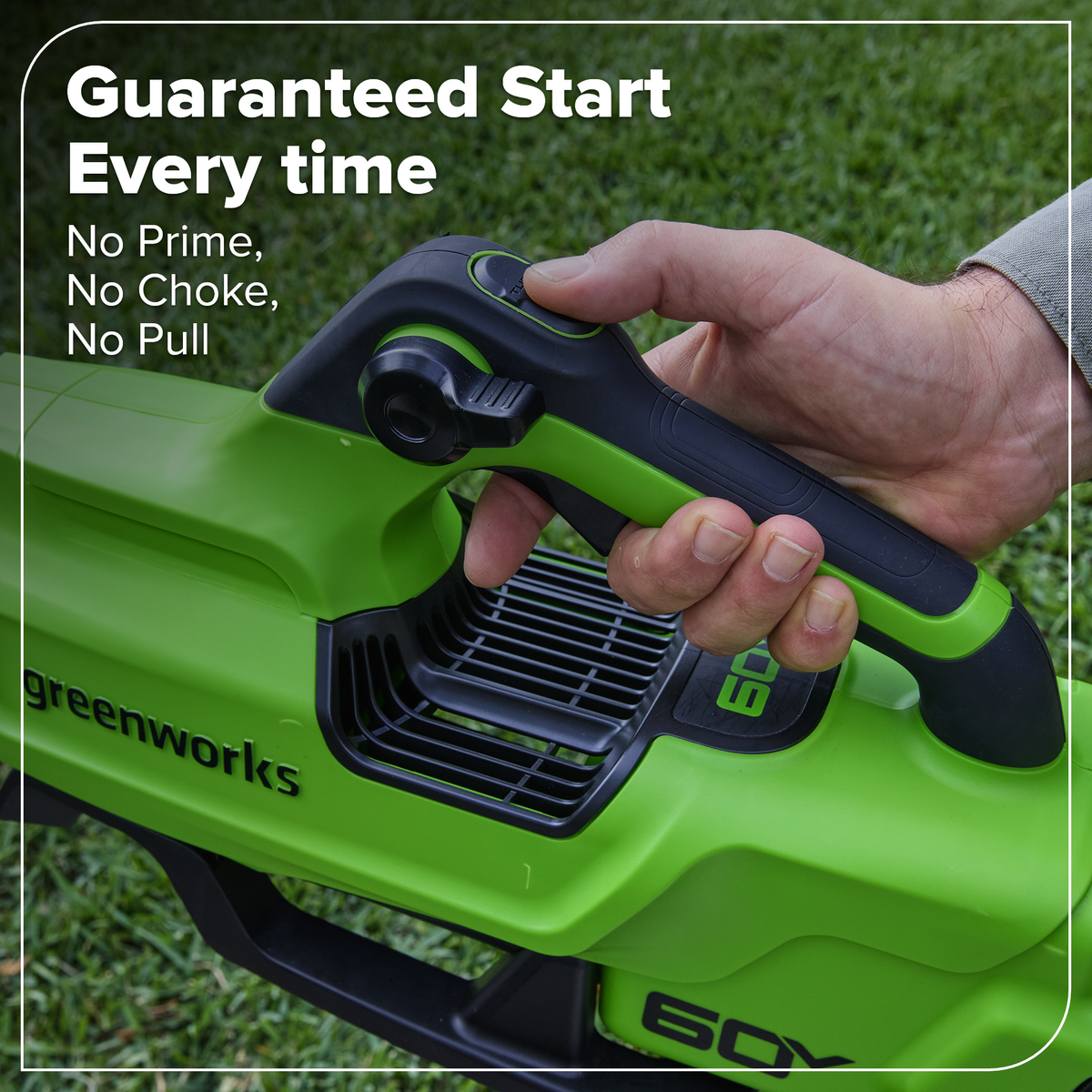 60V 630CFM Cordless Battery Blower: 2.5 Ah Battery and 3A Charger