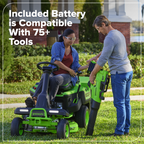 60V 630CFM Cordless Battery Blower: 2.5 Ah Battery and 3A Charger