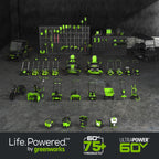 60V 14" Cordless Battery 1.2kW Chainsaw: 2.5 Ah Battery and 3A Charger