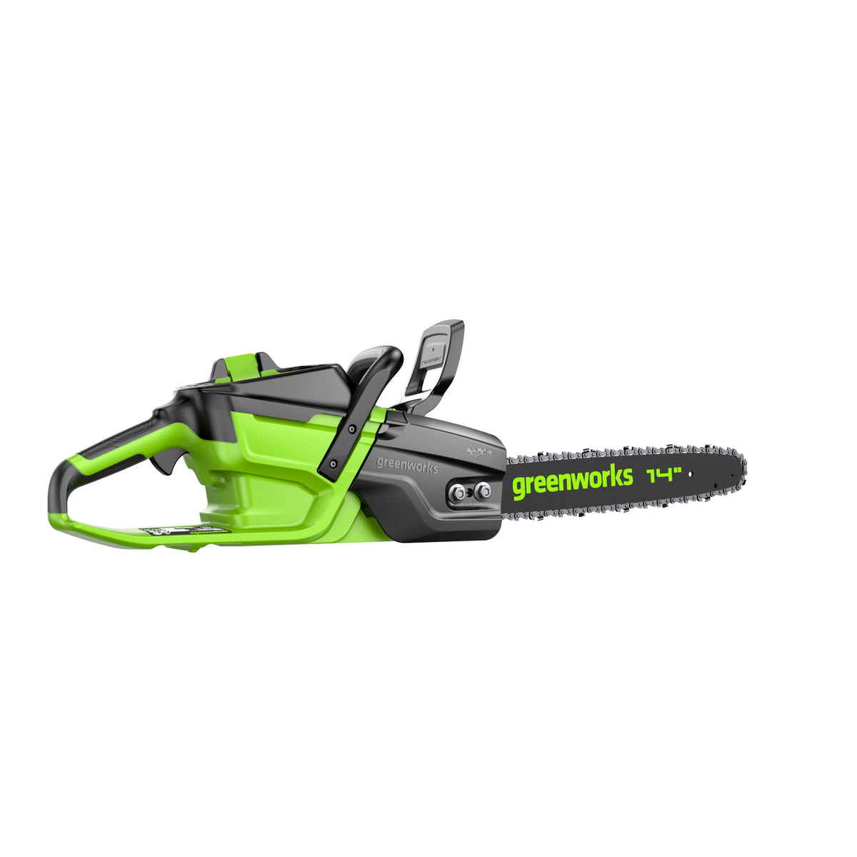 60V 14" Cordless Battery 1.2kW Chainsaw: 2.5 Ah Battery and 3A Charger