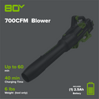 80V 700CFM Cordless Battery Blower w/  2.5Ah Battery & Charger