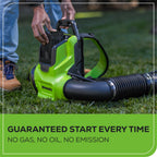 80V 750CFM Cordless Battery Single Port Backpack Blower, 4Ah Battery and Charger