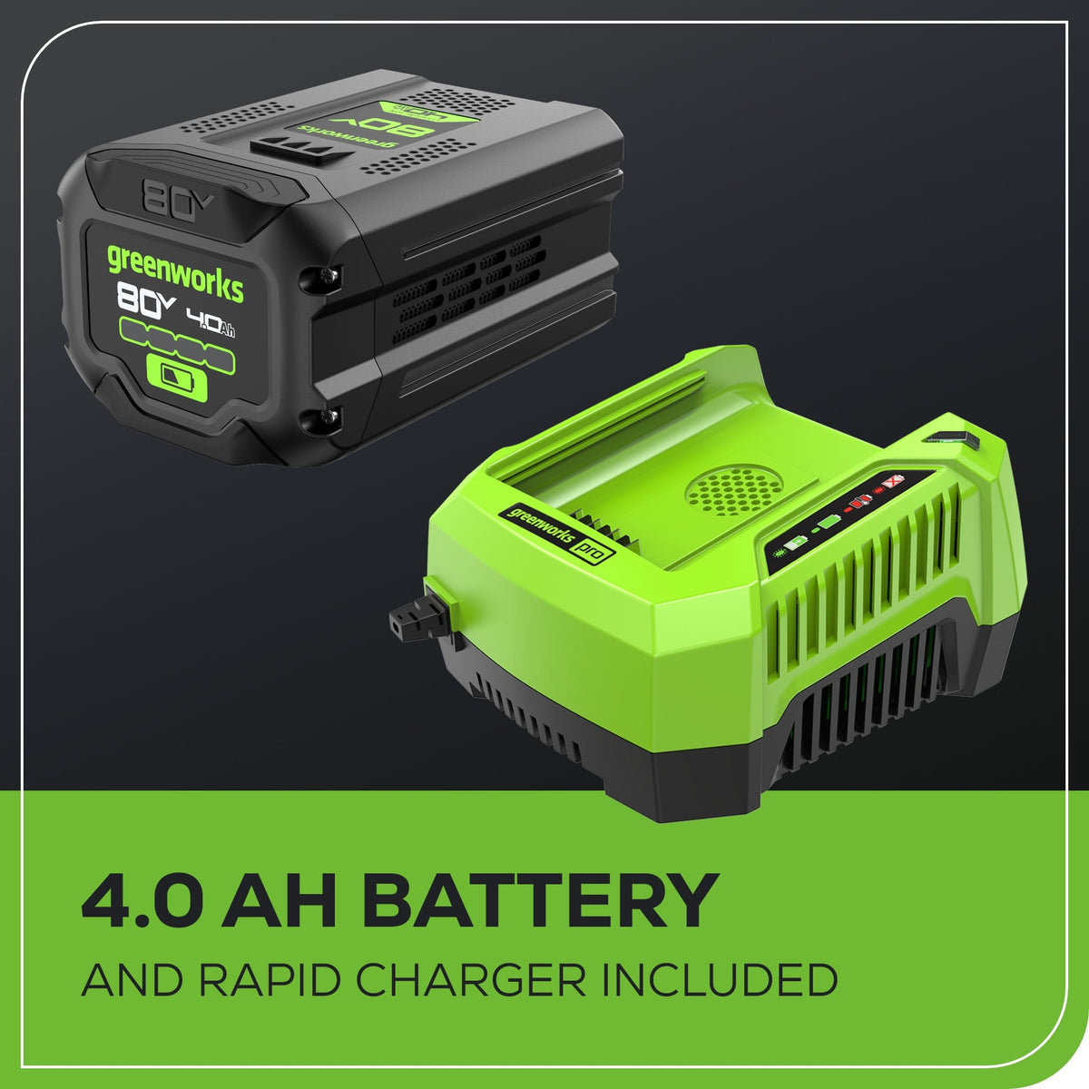 80V 770CFM Cordless Battery Blower, 4Ah Battery and Charger