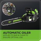 80V 18" 2.5kW Cordless Battery Chainsaw, (1) 4Ah Battery and 2A Charger