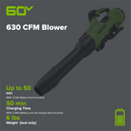 60V 630CFM Cordless Battery Blower (Tool Only)