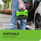 40V Cordless Battery Inflator: 2.0 Ah Battery and Charger