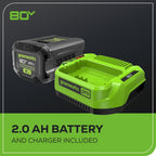 80V 26" Cordless Battery Hedge Trimmer (1.1" cut, 4000 SPM): 2.0 Ah Battery and Charger