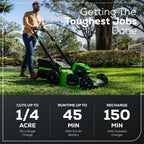 40V 21" Cordless Battery Self-Propelled Lawn Mower: 5.0 Ah Battery and 2A Charger, LM2144S