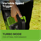 60V 660 CFM Cordless Battery Brushless Leaf Blower: 2.5 Ah Battery and Charger