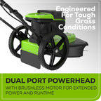 60V 22" Cordless Battery Wheeled String Trimmer, 8.0 Ah Battery and Charger