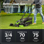 80V 25" Cordless Battery Dual Blade Self-Propelled Mower: 5.0 Ah Battery and Rapid Charger, LM2508S