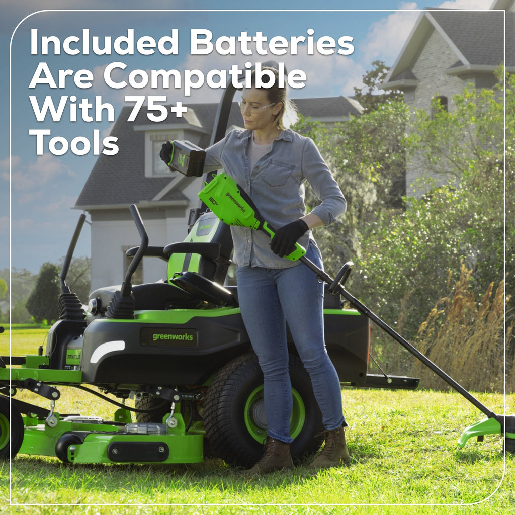 60V 54" MaximusZ Zero Turn Riding Mower: (2) 20.0 Ah (2) 8.0 Ah and (2) 4.0 Ah Batteries and 1.5kW Charger, MZ5461