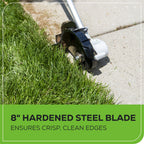 40V 8" Cordless Battery Edger and 12" String Trimmer Combo Kit w 4.0 Ah Battery and Charger