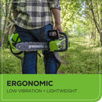 40V 14" Cordless Battery 1.0 kW Chainsaw and 10" Pole Saw and Hedge Trimmer Attachment: (2) 2.5 Ah Battery and (2) Chargers