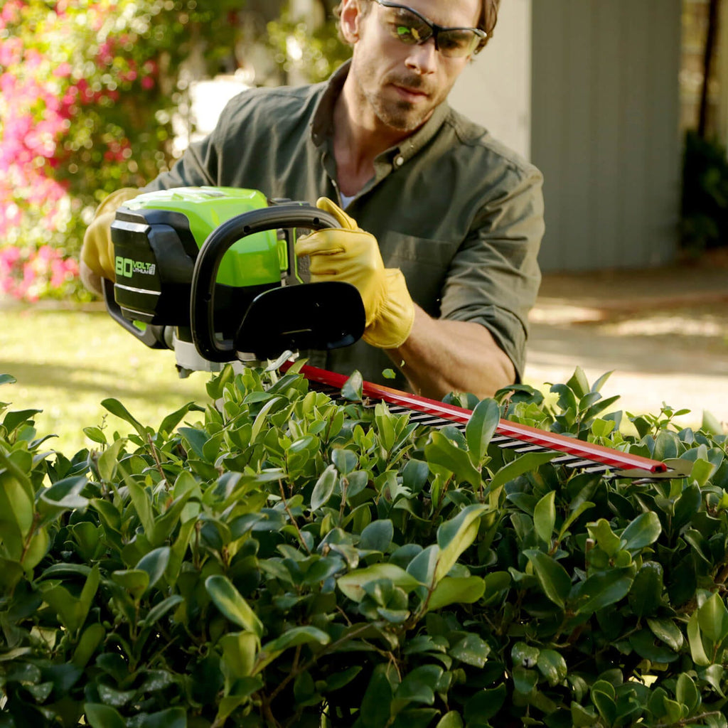 80V 16" Cordless Battery String Trimmer, 730 CFM Blower and 26" Hedge Trimmer Combo Kit: 2.0 Ah Battery and Charger