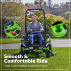 80V 54" MaximusZ Zero Turn Riding Mower with (2) 16.0 Ah and (1) 4.0 Ah Batteries and 1.5kW Charger, MZ5481