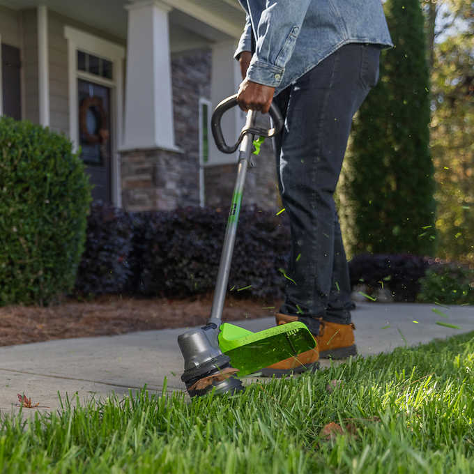RENEWED 80V 17" Brushless String Trimmer: 2.0 Ah Battery and Charger