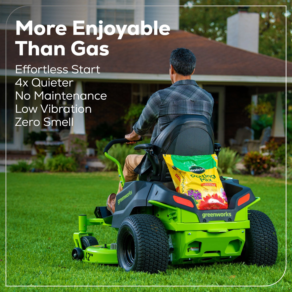 80V 42" Cordless Battery CrossoverZ Zero Turn Lawn Mower, (4) 5Ah Batteries and (3) Dual-Port Chargers, CRZ4282