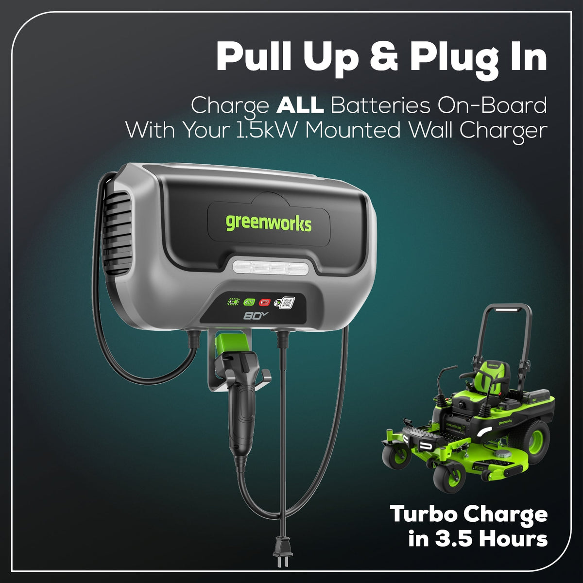 80V 60" MaximusZ Zero Turn Lawn Mower, (4) 8Ah Batteries: (2) 16Ah Batteries and 1.5kW Wall Charger, MZ6081