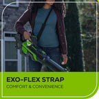 80V 800CFM Cordless Battery Leaf Blower, 4Ah Battery and Charger