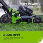 80V 22" Cordless Battery Dual Blade Self-Propelled Lawn Mower: (2) 4.0 Ah Batteries and Rapid Charger, LM2208S