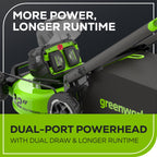 80V 22" Cordless Battery Dual Blade Self-Propelled Lawn Mower: (2) 4.0 Ah Batteries and Rapid Charger, LM2208S