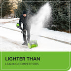 80V 12" Cordless Battery LED Snow Shovel, Directional Vanes (Tool Only)