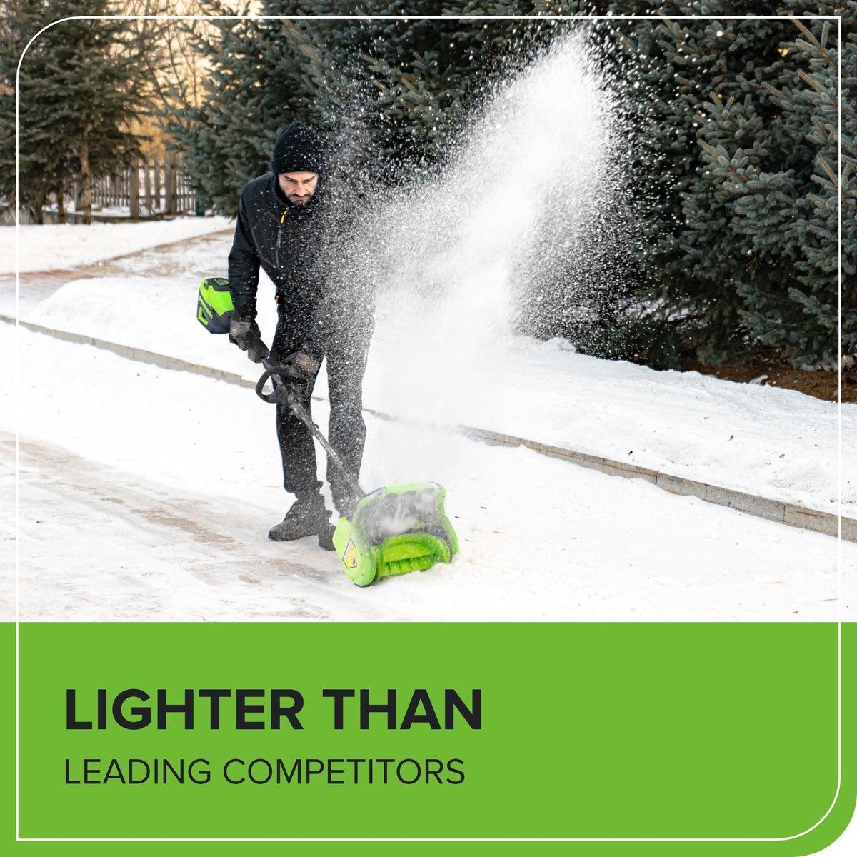 80V 12" Cordless Battery LED Snow Shovel, Directional Vanes (Tool Only)