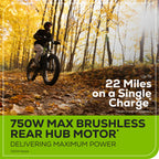 60V VENTURE Series 26" Fat Tire Electric Mountain Bike, 5Ah Battery and Charger