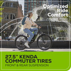 60V VENTURE Series 27.5" Electric Commuter Bike, 5Ah Battery and Charger