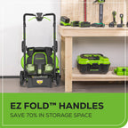 80V 25" Cordless Battery Dual Blade Self-Propelled Mower 3PC Combo Kit, (1) 4.0 Ah Battery, (1) 2.5 Ah and (2) Rapid Charger