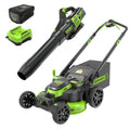 80V 25" Cordless Battery Dual Blade Self-Propelled Mower and 730 CFM Blower Combo Kit: (1) 4.0 Ah Battery and (1) Rapid Charger