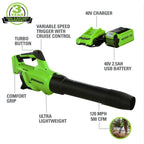 40V 21" Cordless Battery Self-Propelled Lawn Mower 3PC Combo Kit, (1) 5.0Ah Battery: (1) 2.0 Ah Battery and (2) Chargers