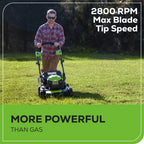 40V 21" Cordless Battery Self-Propelled Lawn Mower 3PC Combo Kit, (1) 5.0Ah Battery: (1) 2.0 Ah Battery and (2) Chargers