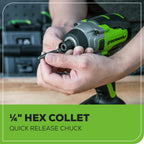 24V Cordless Battery Drill / Driver and Impact Driver Kit: (2) 2.0 Ah Batteries and Charger